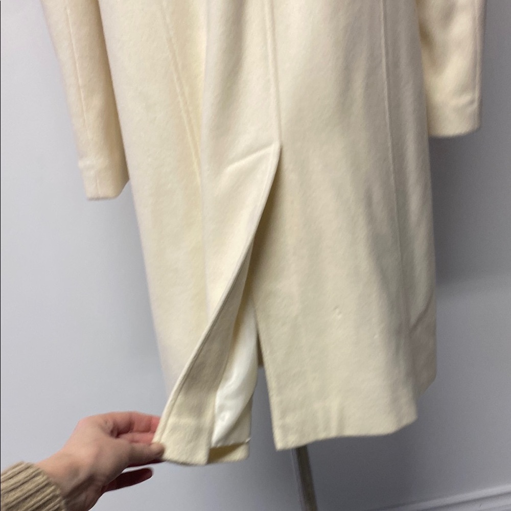 JESSICA Vintage Elegant Wool Blend Cream Women's Coat - Picture 6 of 16